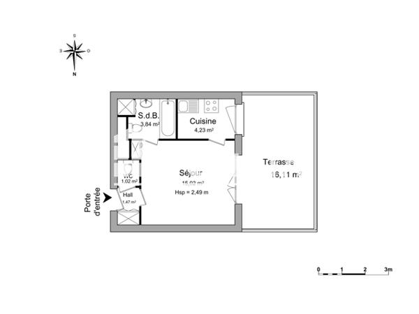 Location Studio 25.58 m² - 12 AVENUE DE L'ARMEE PATTON Nancy 54000