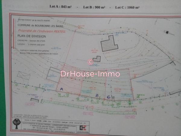 Terrain à vendre de 843 m²