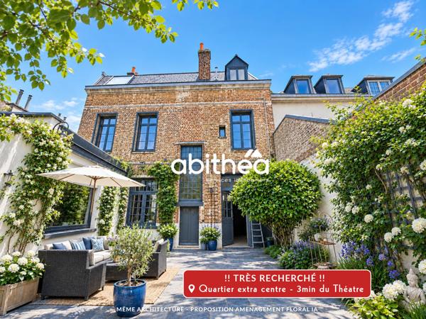 MAISON EN PIERRES BLANCHES AVEC GARAGE ET EXTÉRIEUR