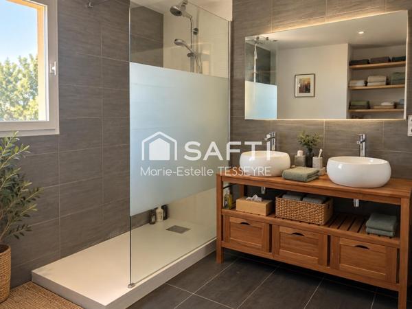 Eysines, aux portes du Bouscat Maison T4 – 82,19 m² – 3 chambres – Terrasse 50 m² – Garage 15m²– Climatisation