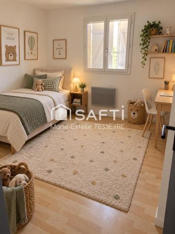 Eysines, aux portes du Bouscat Maison T4 – 82,19 m² – 3 chambres – Terrasse 50 m² – Garage 15m²– Climatisation