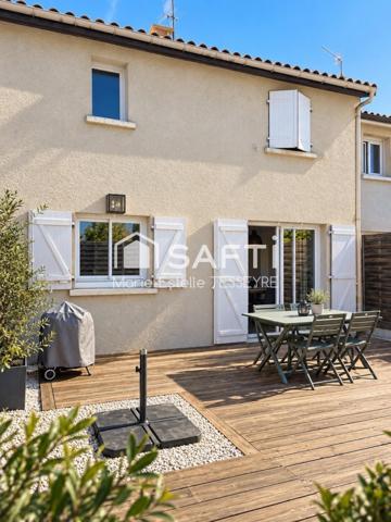 Eysines, aux portes du Bouscat Maison T4 – 82,19 m² – 3 chambres – Terrasse 50 m² – Garage 15m²– Climatisation