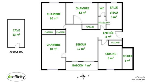 Appartement
         4 pièces
        - 70 m² Exclusivité 141 000 €*