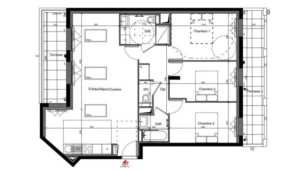 Appartement à vendre 4 pièces 87 m² Clamart