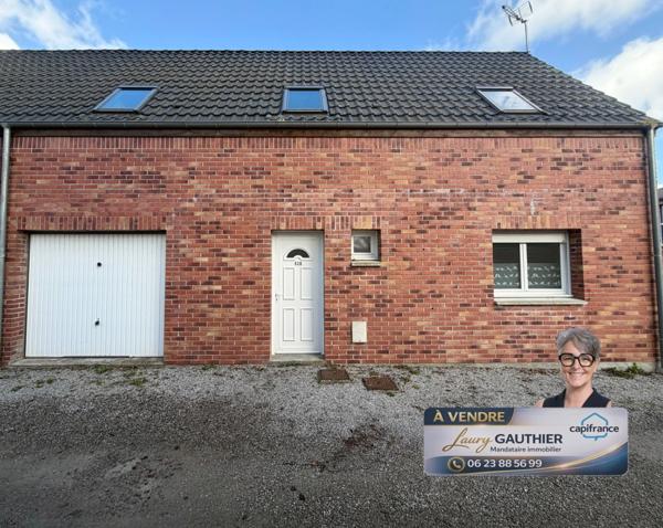Maison semi-individuelle 66 m² – 2 chambres – Garage – Jardin – Calme – Centre de Comines