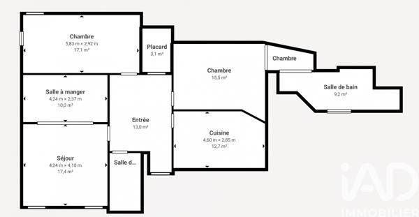 Appartement à vendre 5 pièces 109,25 m² Saint-Étienne