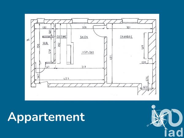 Appartement 2 pièces de 30 m² à Paris (75016)