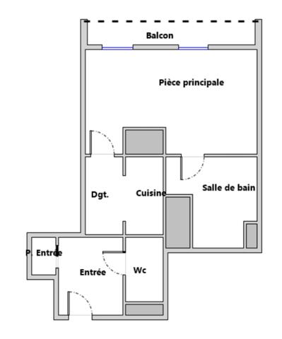 Studio à vendre 29 m² Paris 15