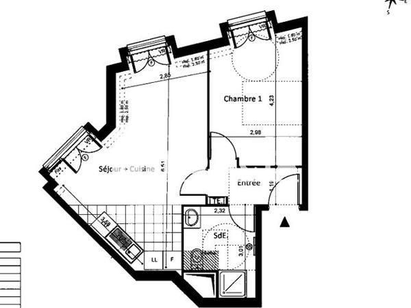 Location Appartement 2 pièces 44.1 m² - LE CASTELIN Le Blanc Mesnil 93150