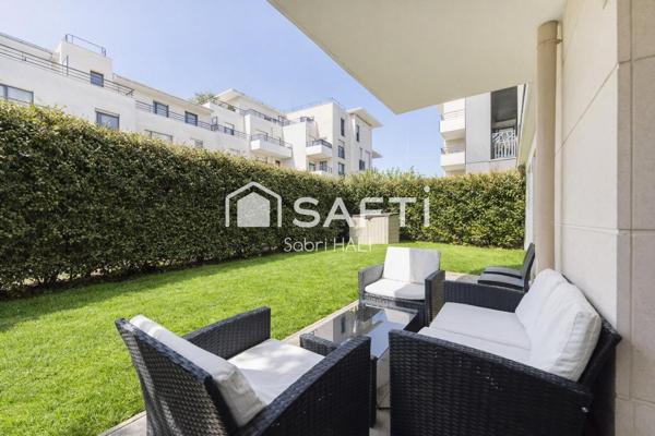 Appartement 3 pièces de 64m², immeuble récent de standing avec jardin et terrasse de 52m², exposé Sud-Ouest
