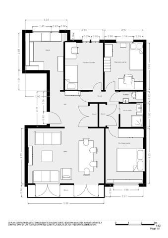Appartement Courbevoie Bécon 4 pièces 86.88 m2 proche commerces et écoles