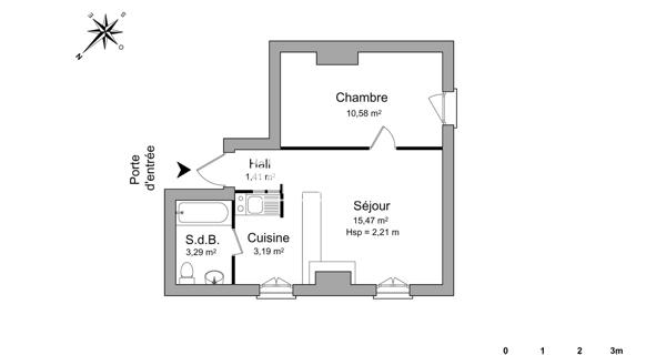 Location Appartement 2 pièces 33.94 m² - Nancy 54000