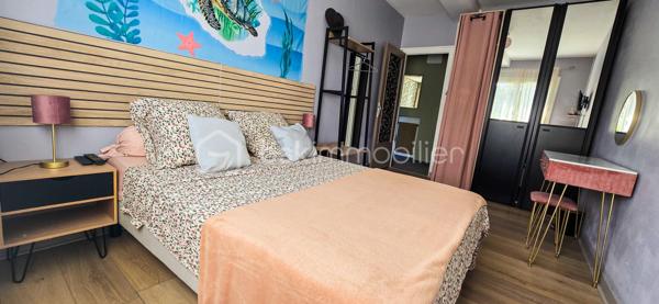 À Mirepeix, maison d’environ 165 m² sur un terrain de 513 m², offrant une configuration idéale pour une famille avec la possibilité de poursuivre une activité de chambres d’hôtes.
Au rez-de-chaussée : séjour de 33 m², cuisine de 15 m², buanderie de 12 m², arrière-cuisine d'extérieur de 6 m², 3 chambres de 12, 13 et 14 m², salle d’eau et WC.
À l’étage, l’espace chambres d’hôtes comprend 2  chambres voir trois possible, un salon, un dressing, une salle d’eau et WC. Une terrasse couverte de 14 m² complète cet espace.
La maison dispose également d'un grenier d'environ 36 m² offrant un potentiel d'aménagement, ainsi que d'un garage de 19 m².
À l'extérieur, la maison possède un store banne électrique et un coin barbecue devant et derrière.

Côté confort : climatisation réversible installée en 2023 et VMI sur les deux niveaux installés en 2026
📍 Emplacement recherché, à proximité de Nay et de ses commerces, dans un environnement agréable au cœur du Pays de Nay, entre Pau, Lourdes et les Pyrénées. Un secteur apprécié pour son cadre naturel, ses activités de pleine nature et son attrait touristique.
Les + : 165 m² • 6 chambres • 2 salles d’eau • terrain 513 m² • garage 19 m² • terrasse couverte • grenier 36 m² • chambres d’hôtes • climatisation 2023 • VMI
