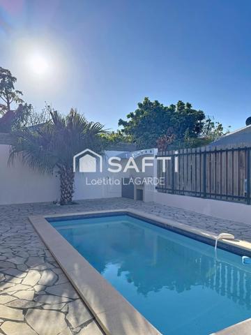 Maison familiale F4 avec piscine, sans vis-à-vis