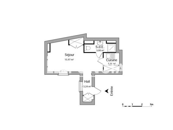 Location Studio 25.45 m² - 55 COURS PASTEUR Bordeaux 33000