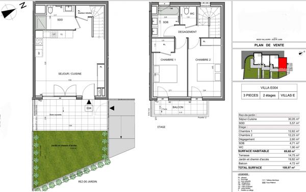 Vallauris – Golfe-Juan - Maison 3P -  Résidence neuve avec piscine