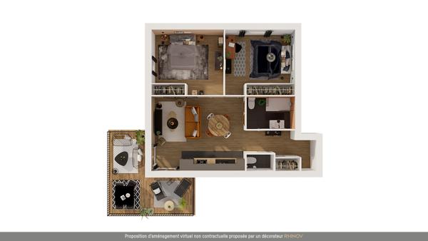 Appartement neuf Albi Fac 3 pièces 58,80 m2