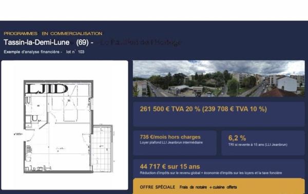 Vente Appartement P2 LLI + Jeanbrun Tassin-la-demi-lune