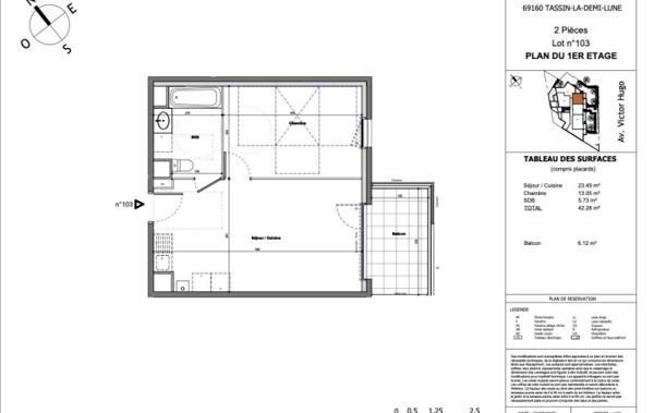 Vente Appartement P2 LLI + Jeanbrun Tassin-la-demi-lune