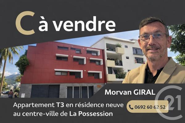 Appartement F3 à vendre  3 pièces - 70,60 m2 LA POSSESSION - 974