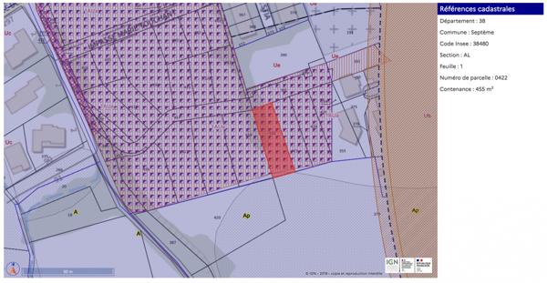 Terrain à vendre 455 m² Septème