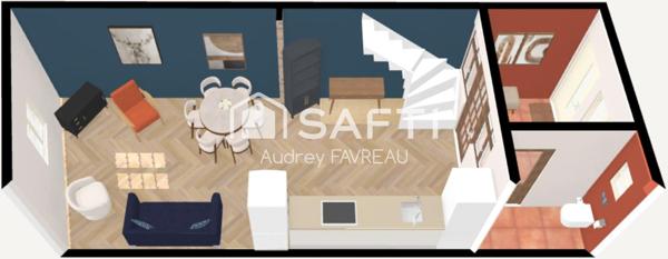 Maison de ville rénovée vendue entièrement meublée