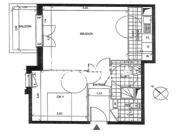 Location Appartement 2 pièces 47.2 m² - BOULEVARD DE LA PAIX Cergy Saint Christophe 95000
