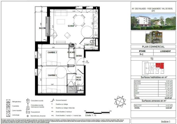 Appartement à vendre à Val-de-Reuil (27100)