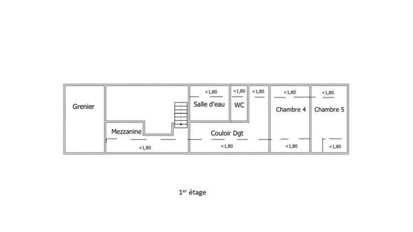 Propriété 170m²: hab principal 151m² + Gite 19m² + dép 138m² / 6841m²