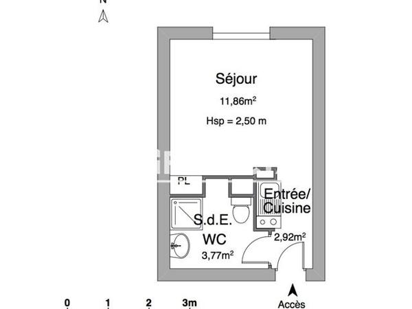 Location Studio 18.55 m² - 1 ALLEE DU THEATRE Venelles 13770