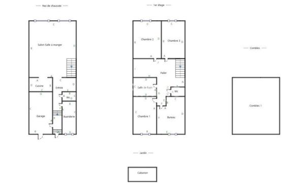 Maison de ville 168 m² avec jardin et garage – Bordeaux Bastide