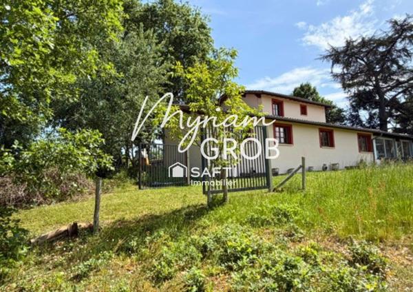 Maison T6 de 185 m2 avec nature à perte de vue aux pied des coteaux du Fau-