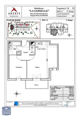 Appartement à louer 2 pièces 48.35m² Sallaumines (62430)