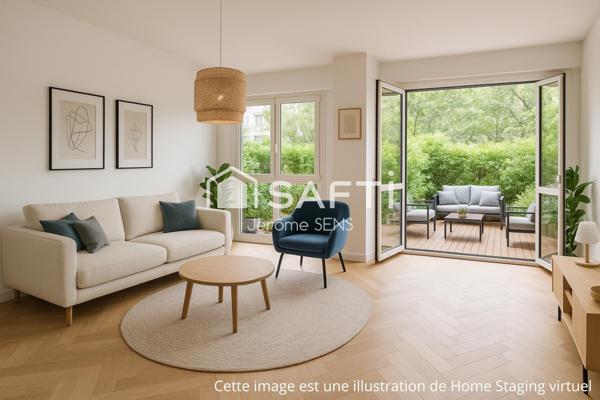 92 m² - 3 chambres - Terrasse de 25m2