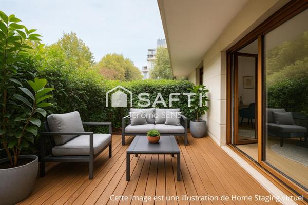 92 m² - 3 chambres - Terrasse de 25m2