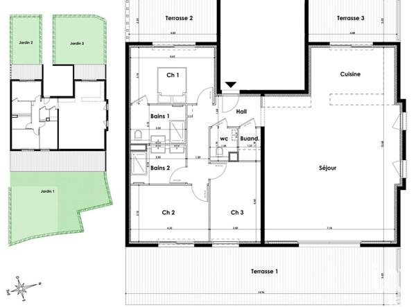 Appartement 4 pièces de 138 m² à Biot (06410)