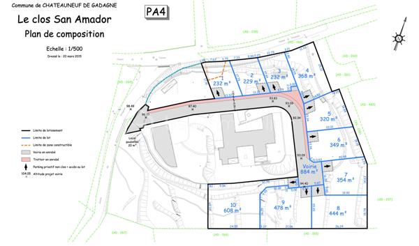 Lotissement de 349 m²