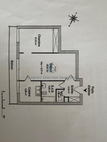 CAUDERAN APPARTEMENT T2 BALCON PARKING SECURISE Bordeaux (33200)