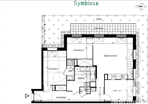 Appartement à vendre 4 pièces 80 m² Massy