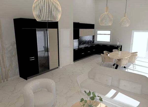 Superbe T3 en duplex, balcon et 2 places de parking