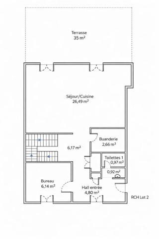Duplex Beauregard 4 pièces 94.15 m2 avec terrasse, cave et 2 stationnements privés sécurisés