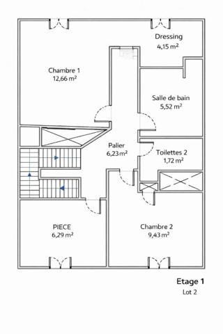 Duplex Beauregard 4 pièces 94.15 m2 avec terrasse, cave et 2 stationnements privés sécurisés