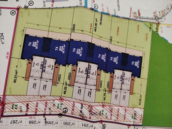 Terrain Boucau 1771 m2 PROJET 8 LOGEMENTS