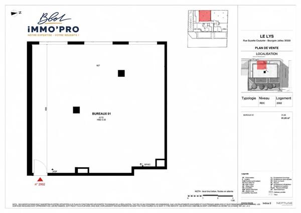 Vente                                                      Local commercial
                        
                     2 pièces                      133 m2                     à Bourgoin-Jallieu