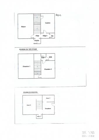Maison 80m²-2 ch+garage et jardin à Seremange Serémange-Erzange (57290)