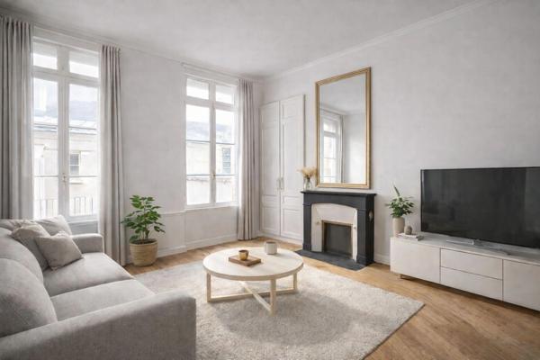 appt T2 neuf entièrement rénové & meublé, (offre clés en main), à vendre ROUEN droite, surface hab. 53 m2