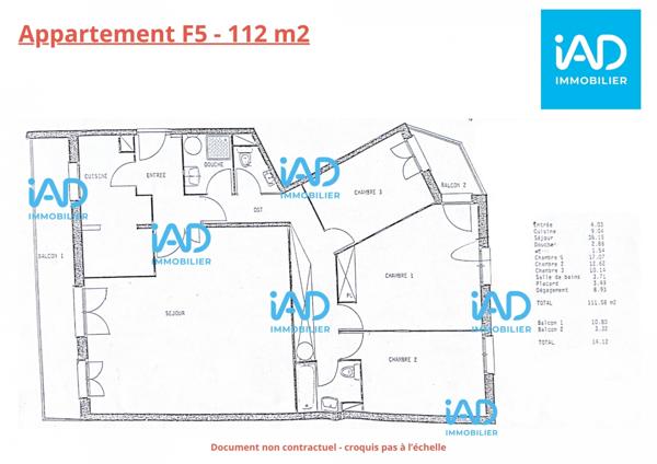 Appartement à vendre 5 pièces 112 m² Orsay