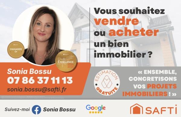 MAISON SEMI MITOYENNE EN SEMI PLAIN PIED 3 CHAMBRES VERANDA JARDIN GARAGE