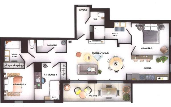 Appartement à vendre    4 pièces • 94,34 m2 Villeurbanne