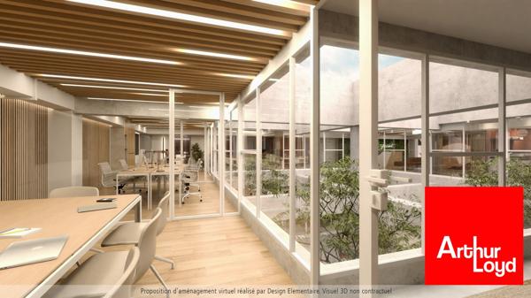 Bureaux à louer Montpellier surface divisible patio et ERP catégorie 4